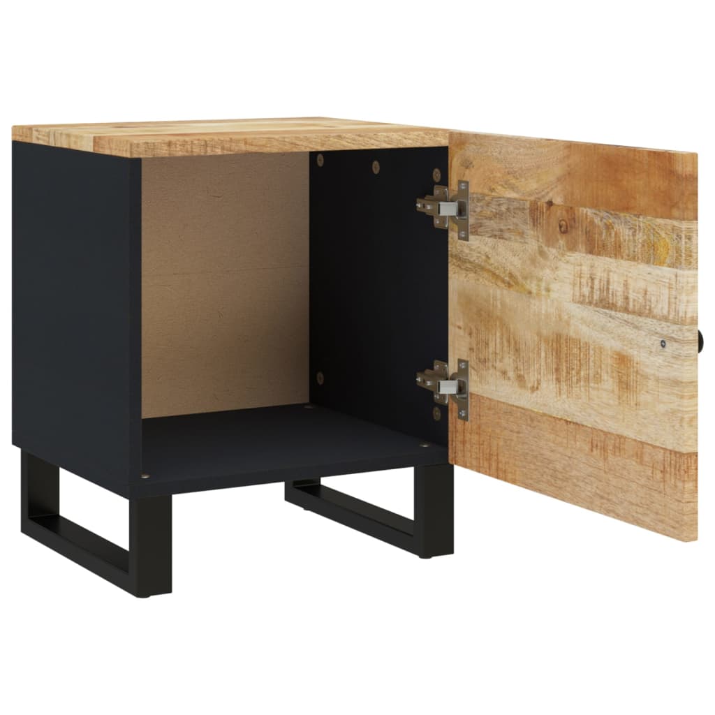 Table de Chevet en Bois de Manguier Style Industriel-La-Fabrique-Industrielle