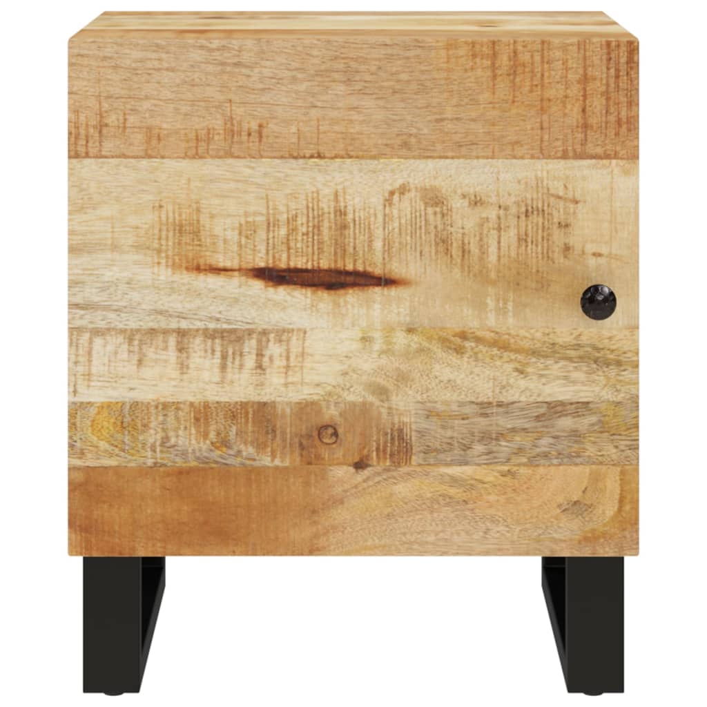 Table de Chevet en Bois de Manguier Style Industriel-La-Fabrique-Industrielle