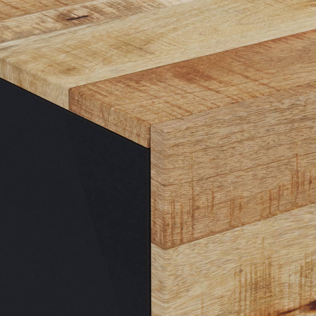 Table de Chevet en Bois de Manguier Style Industriel-La-Fabrique-Industrielle