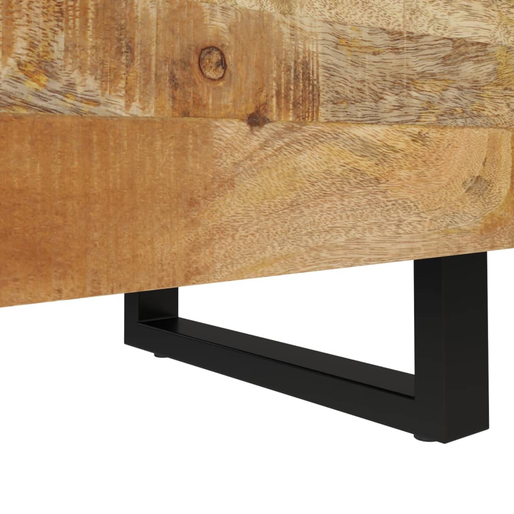 Table de Chevet en Bois de Manguier Style Industriel-La-Fabrique-Industrielle