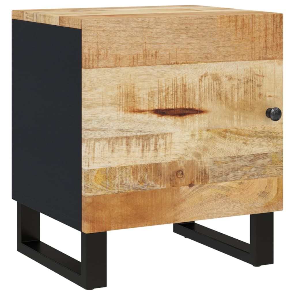 Table de Chevet en Bois de Manguier Style Industriel-La-Fabrique-Industrielle
