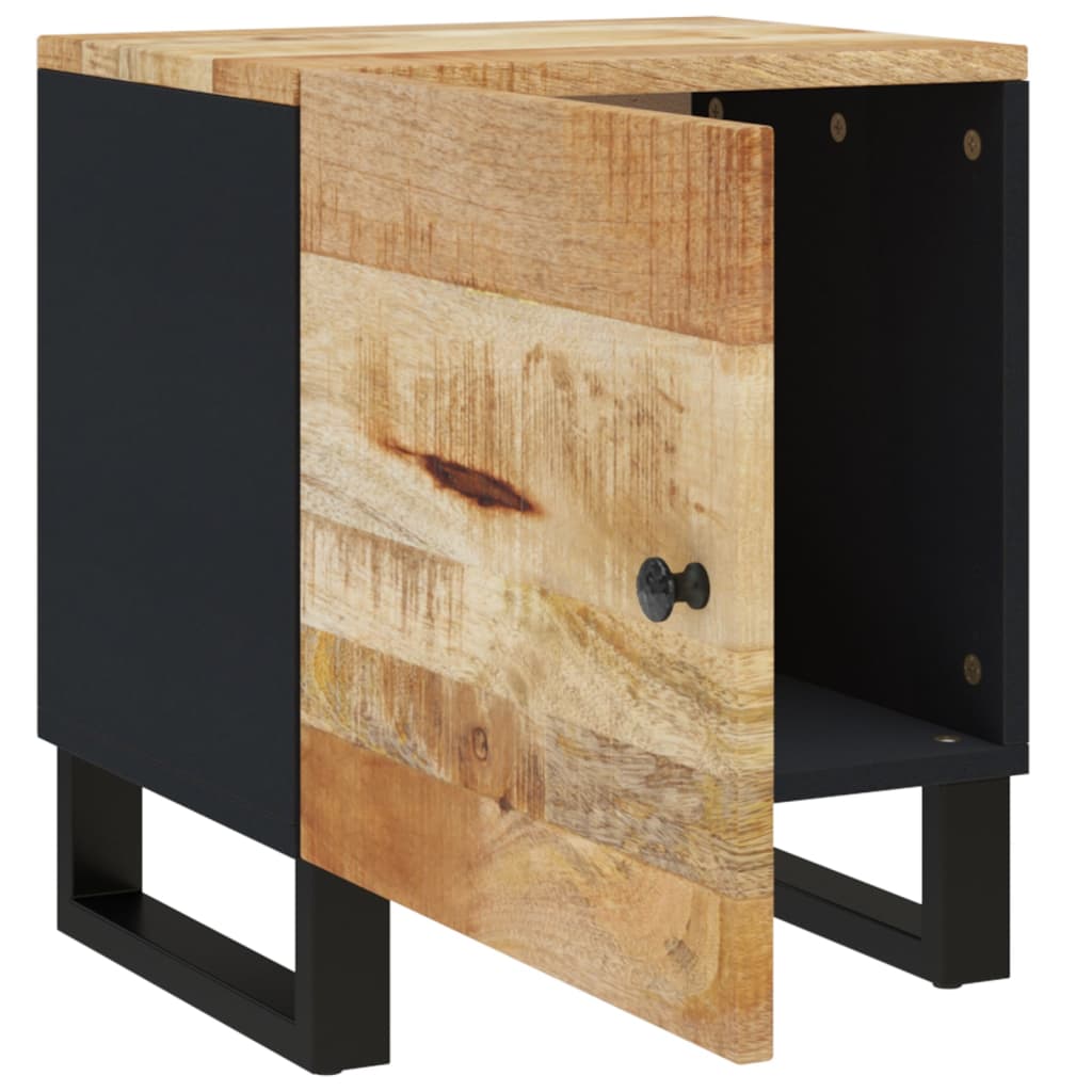 Table de Chevet en Bois de Manguier Style Industriel-La-Fabrique-Industrielle