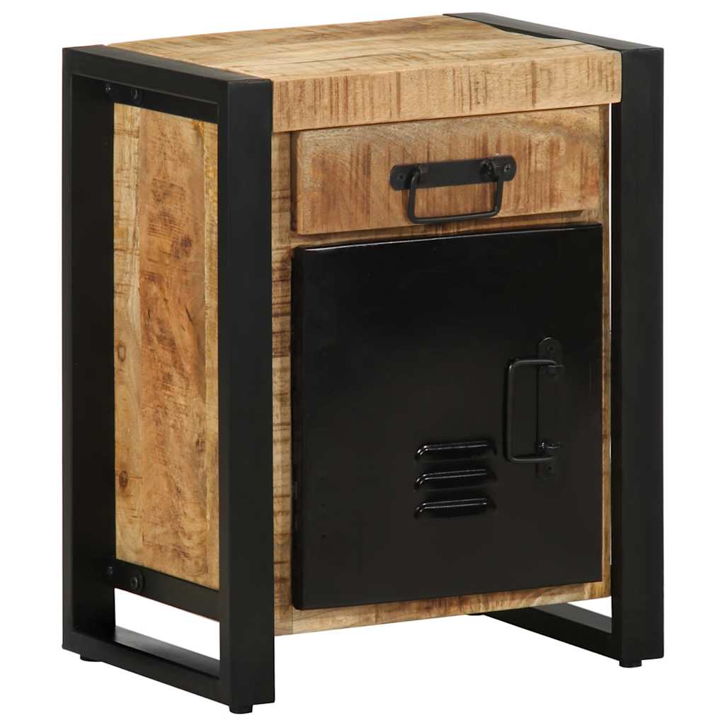 Table de Chevet en Bois et Métal Noir Indus-Naturel-1-La-Fabrique-Industrielle