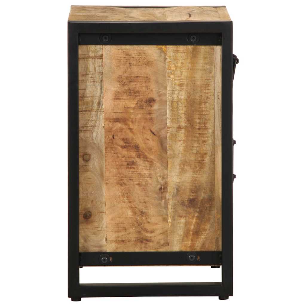 Table de Chevet en Bois et Métal Noir Indus-La-Fabrique-Industrielle