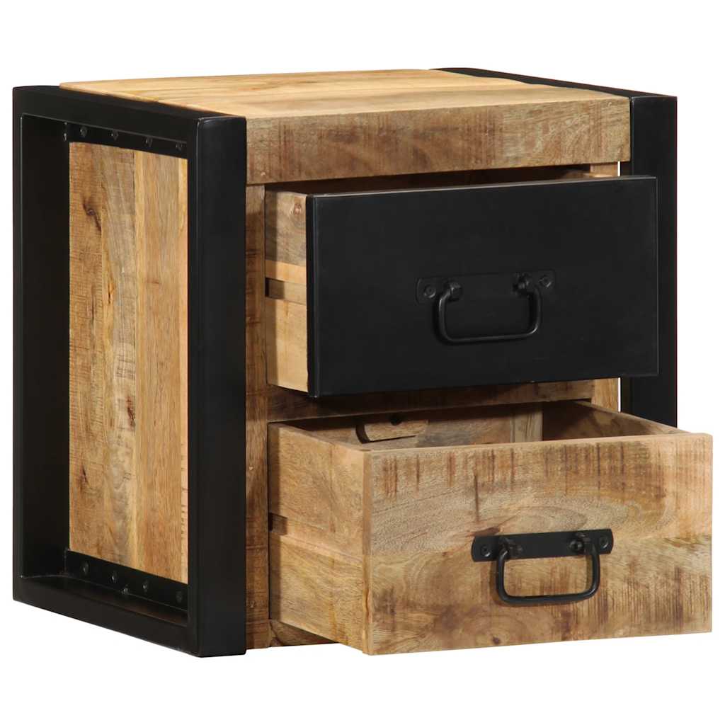 Table de Chevet en Bois et Métal au Style Industriel-La-Fabrique-Industrielle