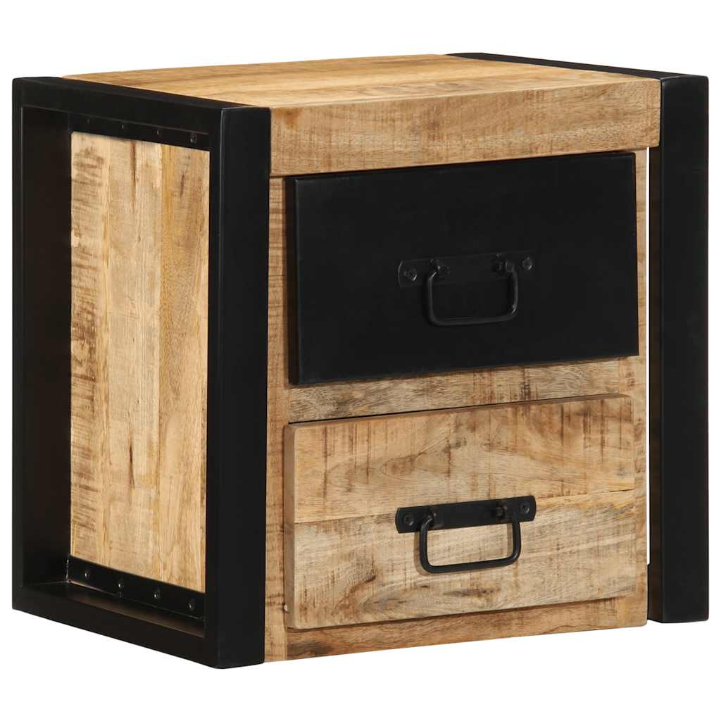 Table de Chevet en Bois et Métal au Style Industriel-La-Fabrique-Industrielle