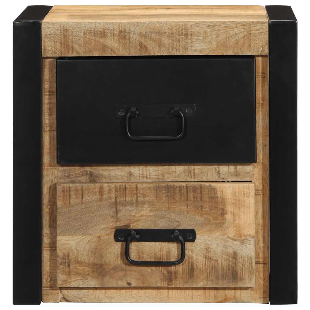 Table de Chevet en Bois et Métal au Style Industriel-La-Fabrique-Industrielle