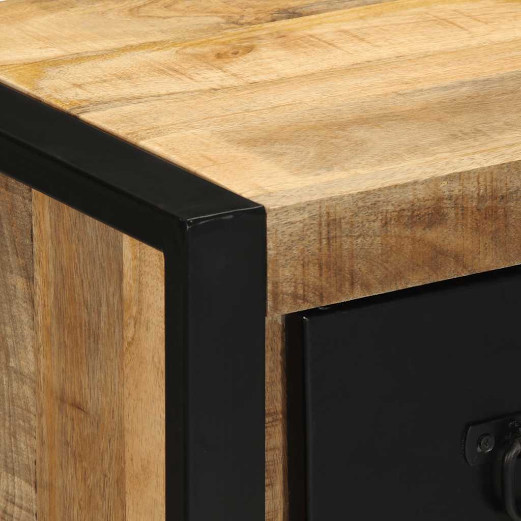 Table de Chevet en Bois et Métal au Style Industriel-La-Fabrique-Industrielle
