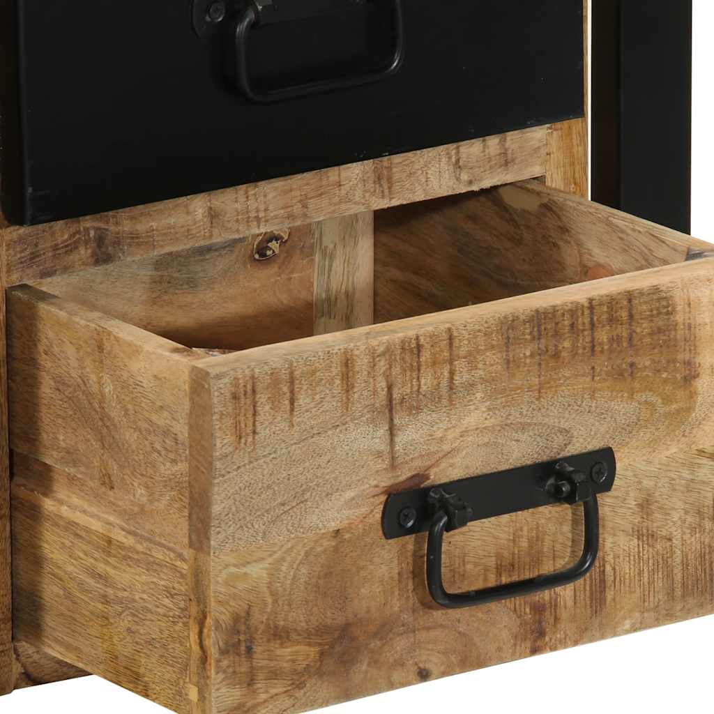 Table de Chevet en Bois et Métal au Style Industriel-La-Fabrique-Industrielle