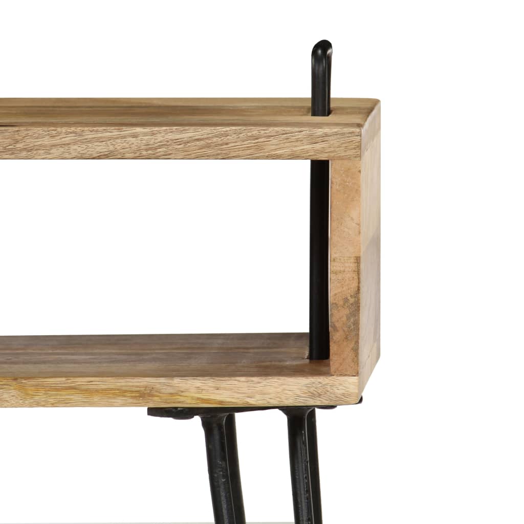 Table de Chevet en Bois et Pieds en Métal Style Industriel-La-Fabrique-Industrielle