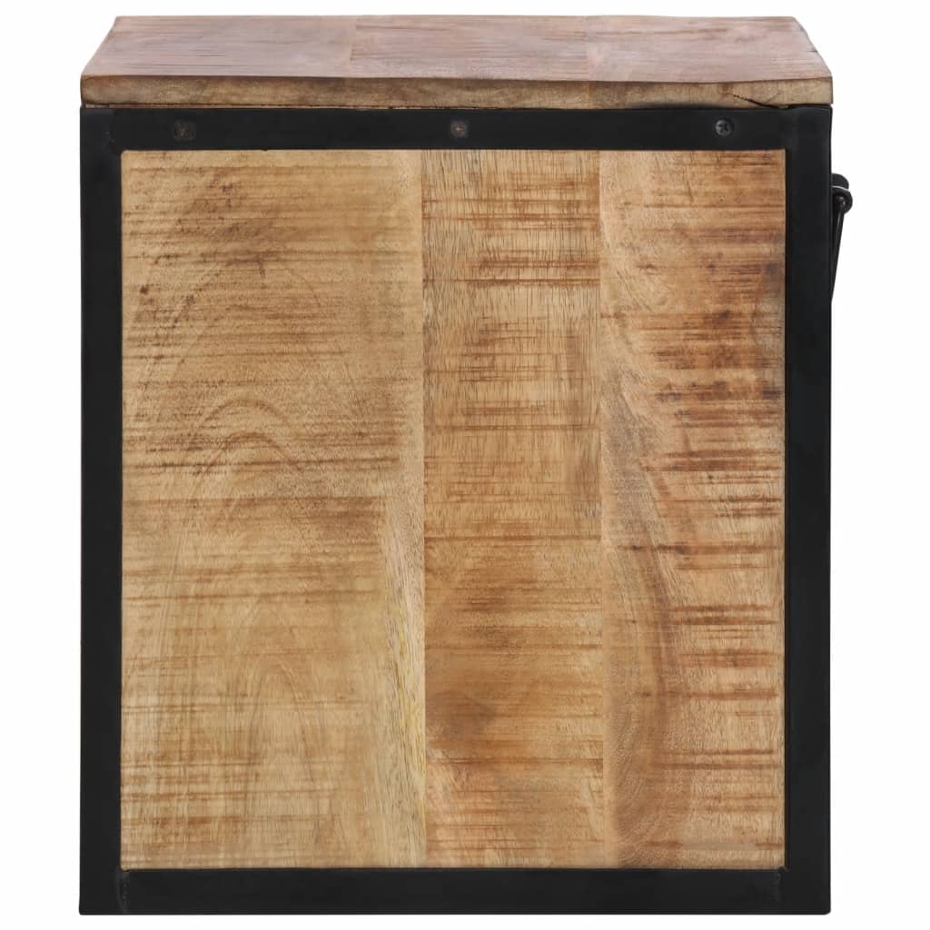 Table de Nuit Industrielle en Bois de Manguier Design-La-Fabrique-Industrielle