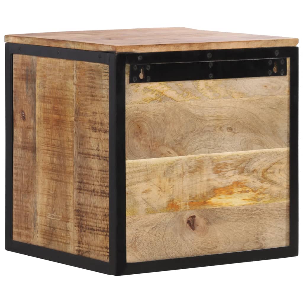 Table de Nuit Industrielle en Bois de Manguier Design-La-Fabrique-Industrielle