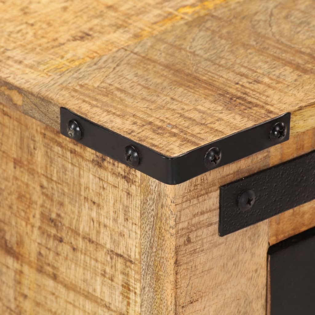 Table de Nuit Industrielle en Manguier et Pieds en Métal-La-Fabrique-Industrielle