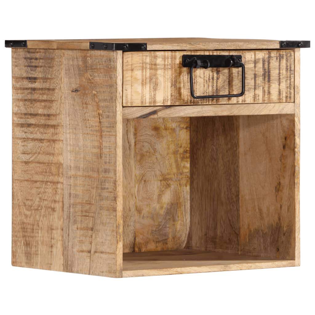 Table de Nuit Moderne en Bois de Manguier Massif-La-Fabrique-Industrielle