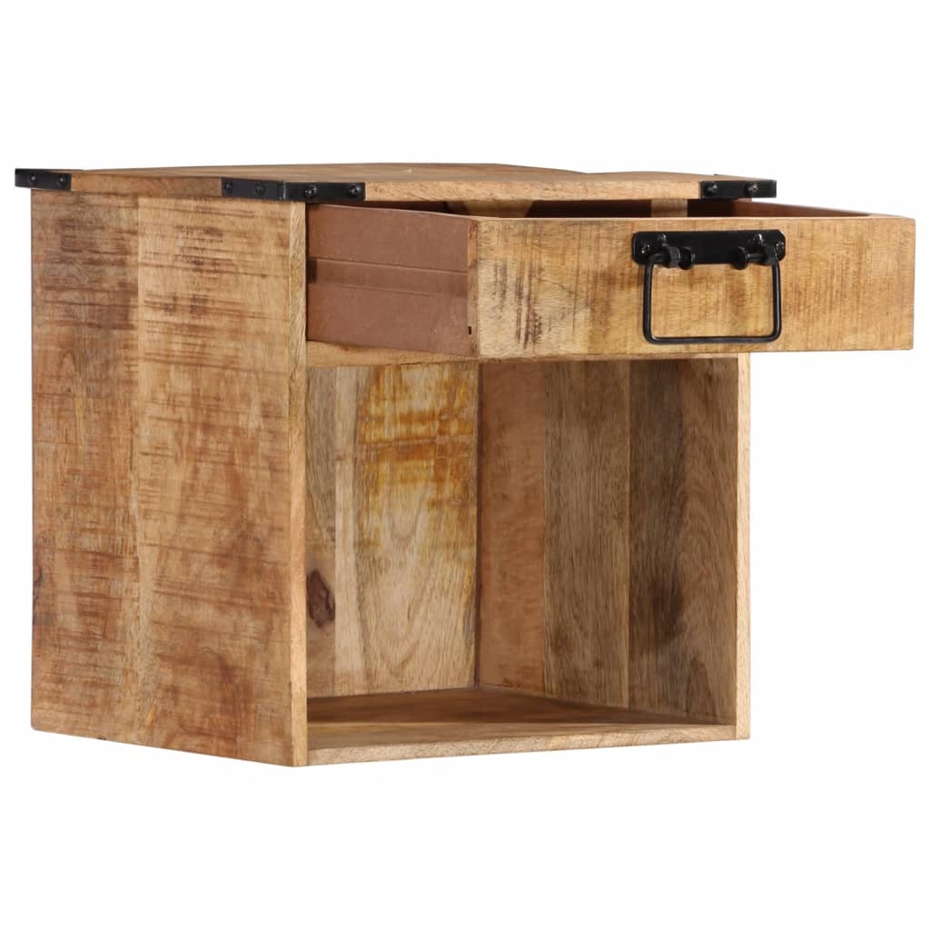Table de Nuit Moderne en Bois de Manguier Massif-La-Fabrique-Industrielle