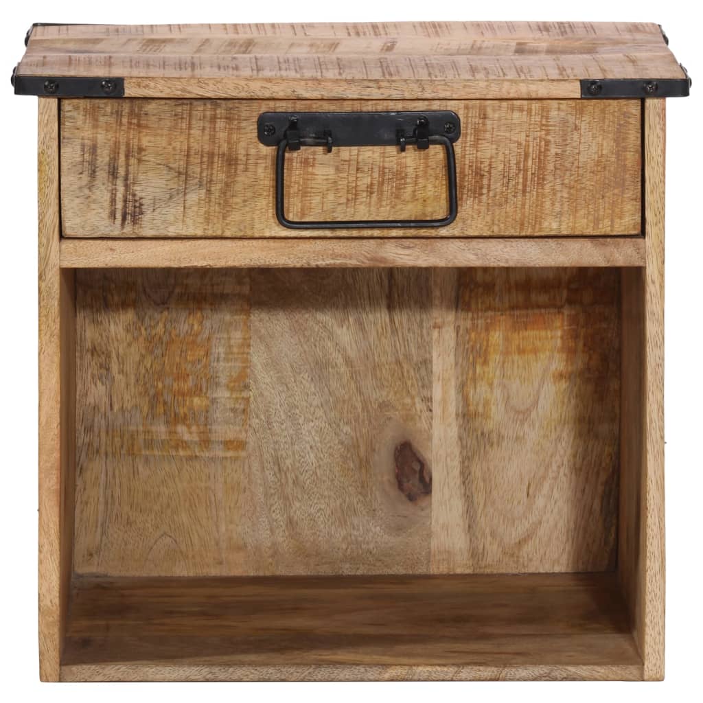 Table de Nuit Moderne en Bois de Manguier Massif-La-Fabrique-Industrielle