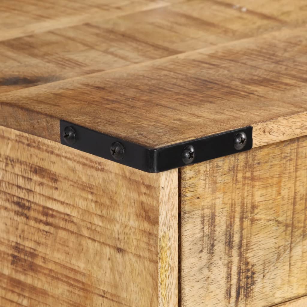 Table de Nuit Moderne en Bois de Manguier Massif-La-Fabrique-Industrielle