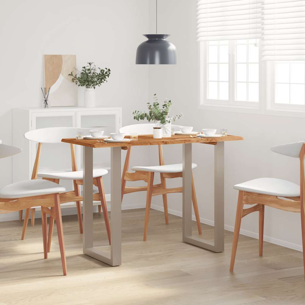 Table de Salle à Manger Industrielle en Bois et Fer-Argent-1-110 x 50 x 76 cm table-La-Fabrique-Industrielle