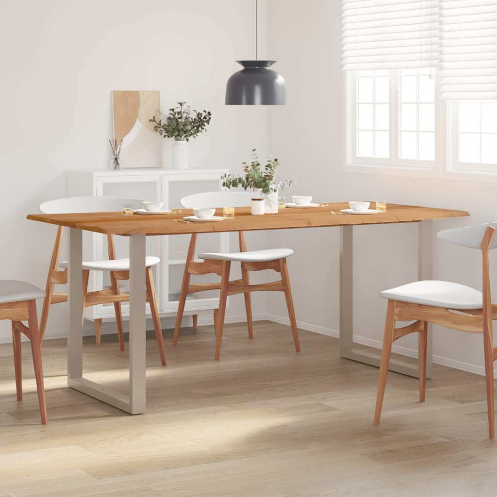 Table de Salle à Manger Industrielle en Bois et Fer-Argent-1-180 x 90 x 76 cm-La-Fabrique-Industrielle