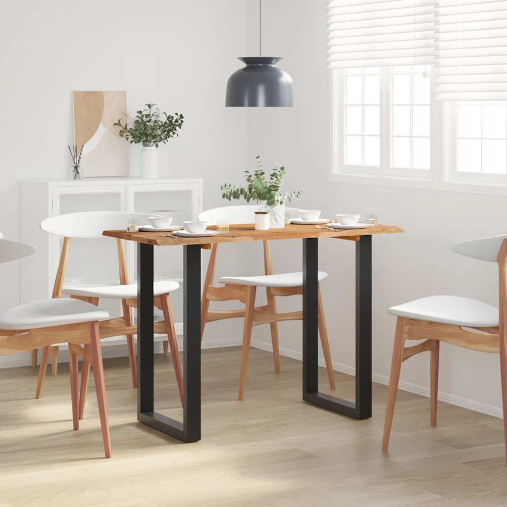 Table de Salle à Manger Industrielle en Bois et Fer-Noir-1-110 x 50 x 76 cm-La-Fabrique-Industrielle