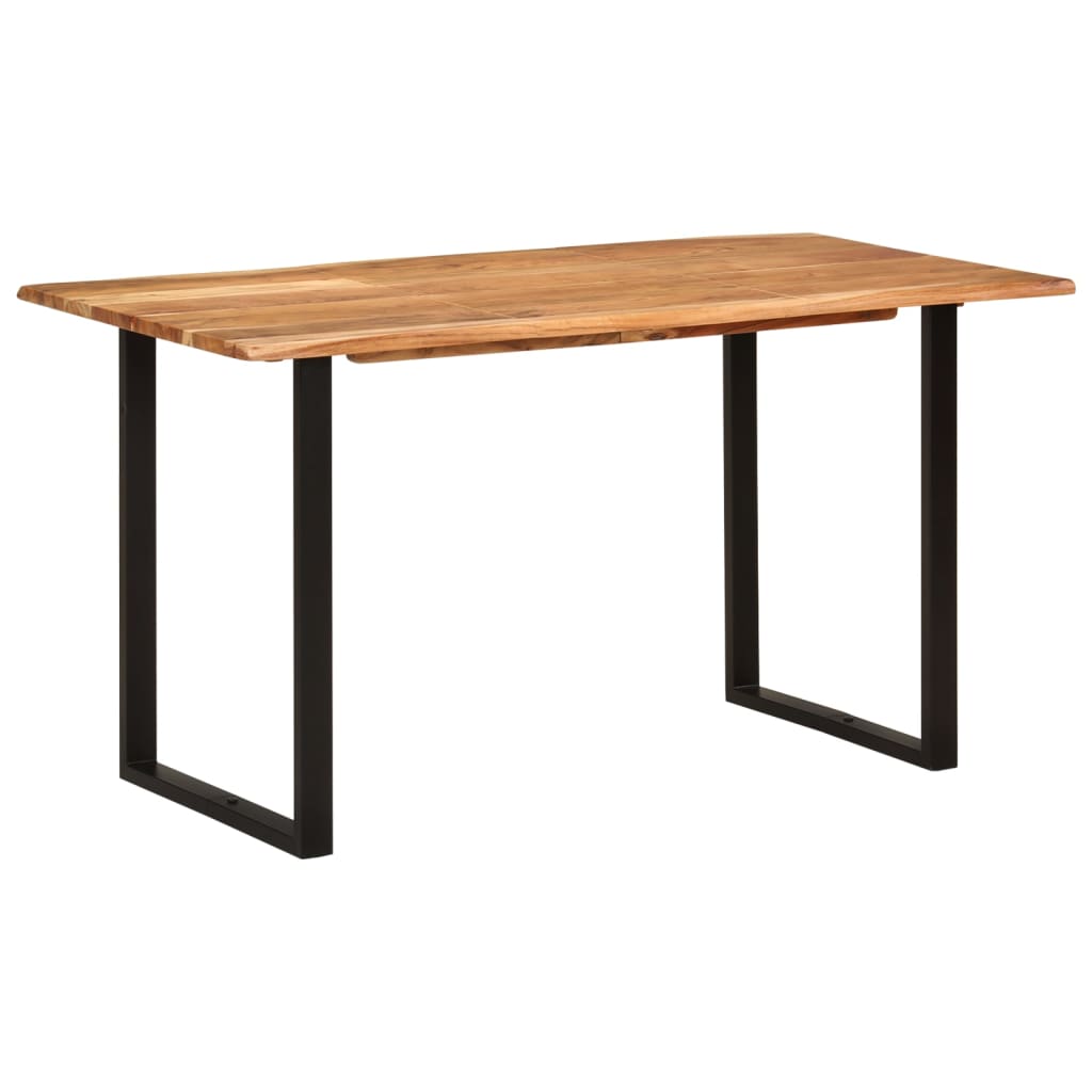Table de Salle à Manger Industrielle en Bois et Fer-Noir-1-140 x 70 x 76 cm-La-Fabrique-Industrielle