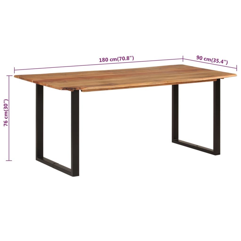 Table de Salle à Manger Industrielle en Bois et Fer-La-Fabrique-Industrielle