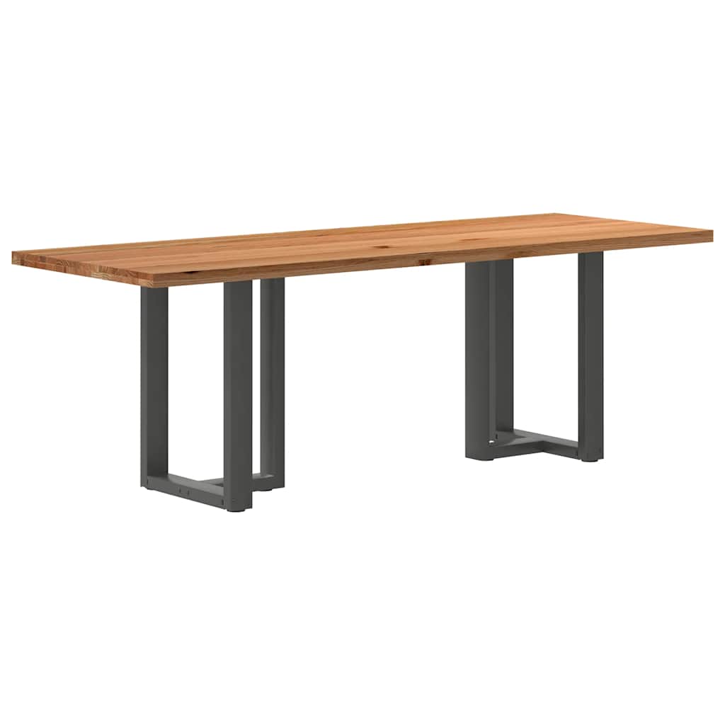 Table en Bois Clair et Style Scandinave-Anthracite-1-220 x 80 x 74 cm-La-Fabrique-Industrielle