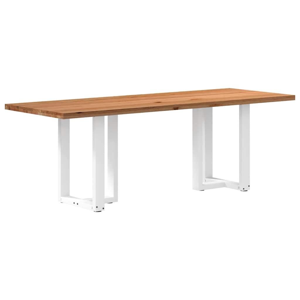Table en Bois Clair et Style Scandinave-Blanc-1-220 x 80 x 74 cm-La-Fabrique-Industrielle