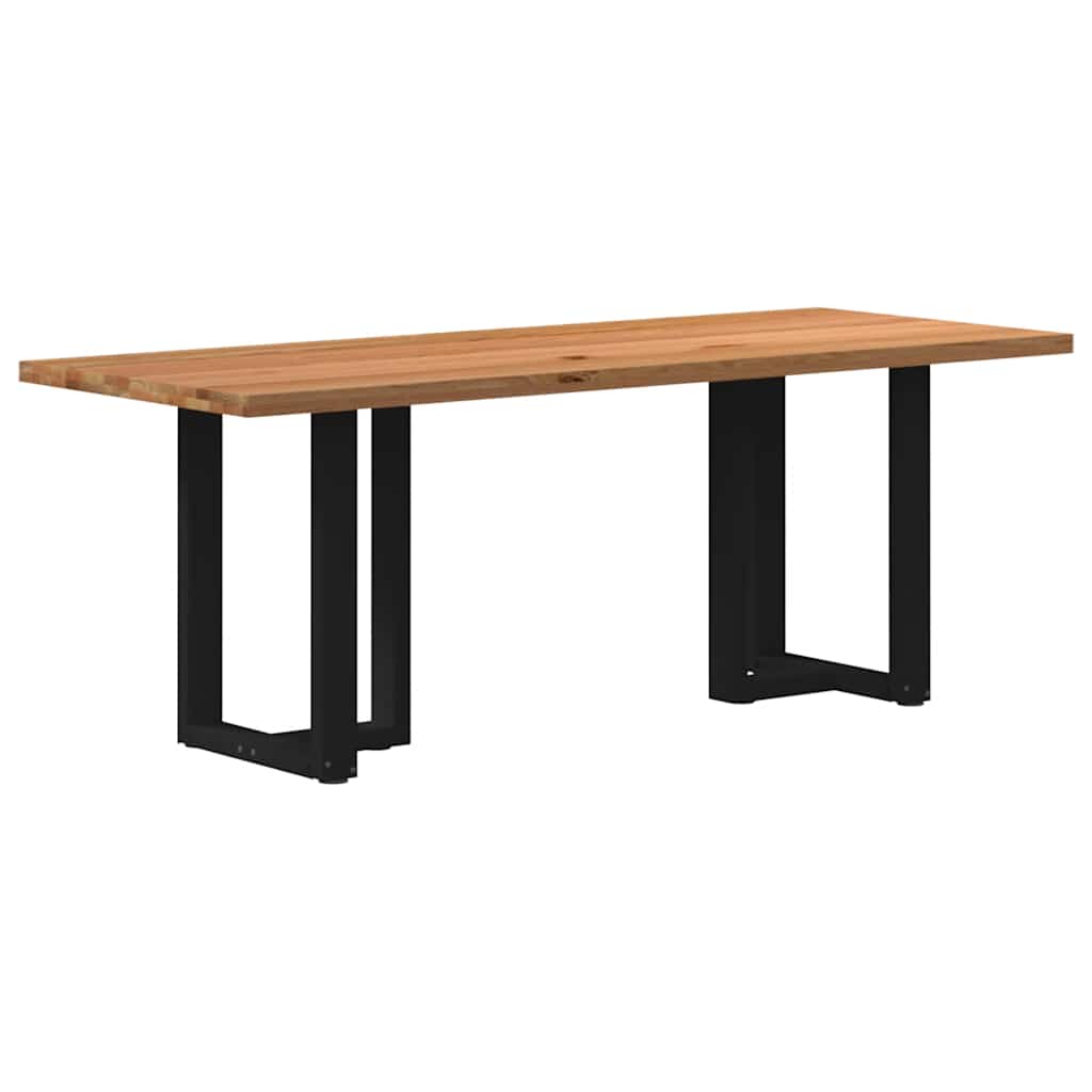 Table en Bois Clair et Style Scandinave-Noir-1-200 x 80 x 74 cm-La-Fabrique-Industrielle