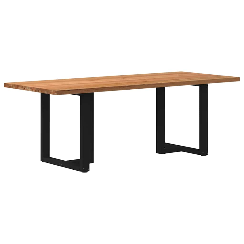 Table en Bois Clair et Style Scandinave-Noir-1-220 x 90 x 74 cm-La-Fabrique-Industrielle