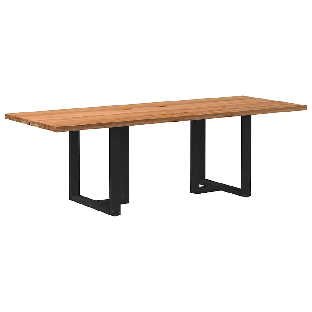 Table en Bois Clair et Style Scandinave-Noir-1-240 x 90 x 74 cm-La-Fabrique-Industrielle