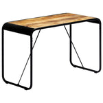 Table en Bois Massif au Style Industriel Authentique-Marron-1-118 x 60 x 76 cm-La-Fabrique-Industrielle