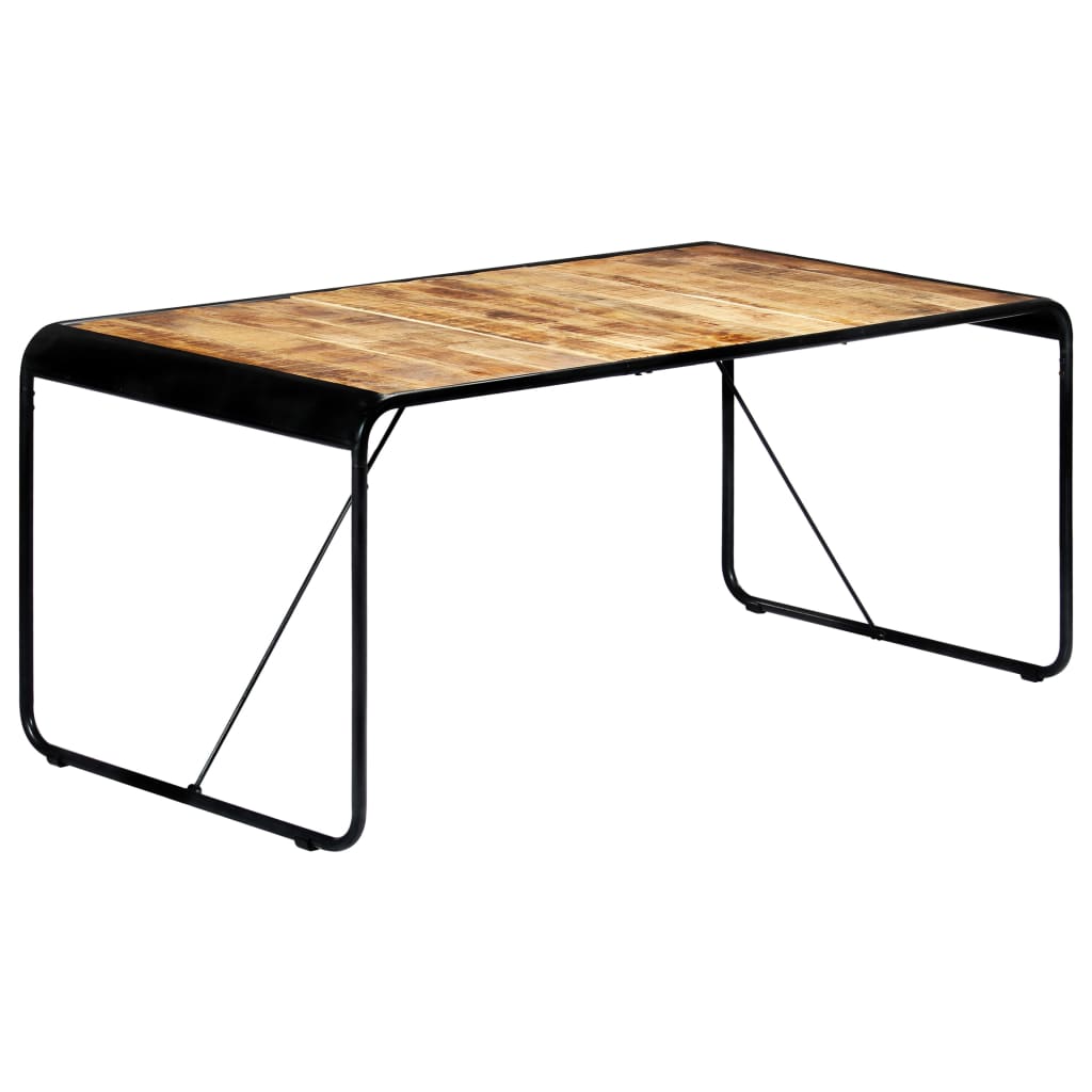 Table en Bois Massif au Style Industriel Authentique-Marron-1-180 x 90 x 76 cm-La-Fabrique-Industrielle