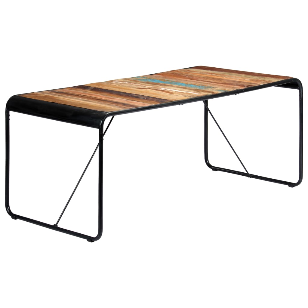 Table en Bois Massif au Style Industriel Authentique-Multicolore-1-180 x 90 x 76 cm-La-Fabrique-Industrielle