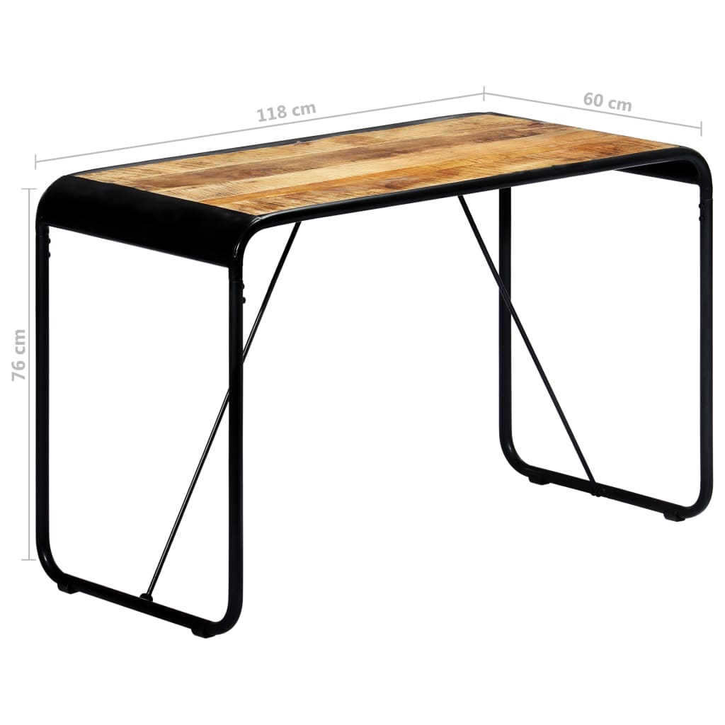 Table en Bois Massif au Style Industriel Authentique-La-Fabrique-Industrielle