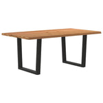 Table en Bois Massif et Acier Noir-100 cm-180 cm-1-La-Fabrique-Industrielle