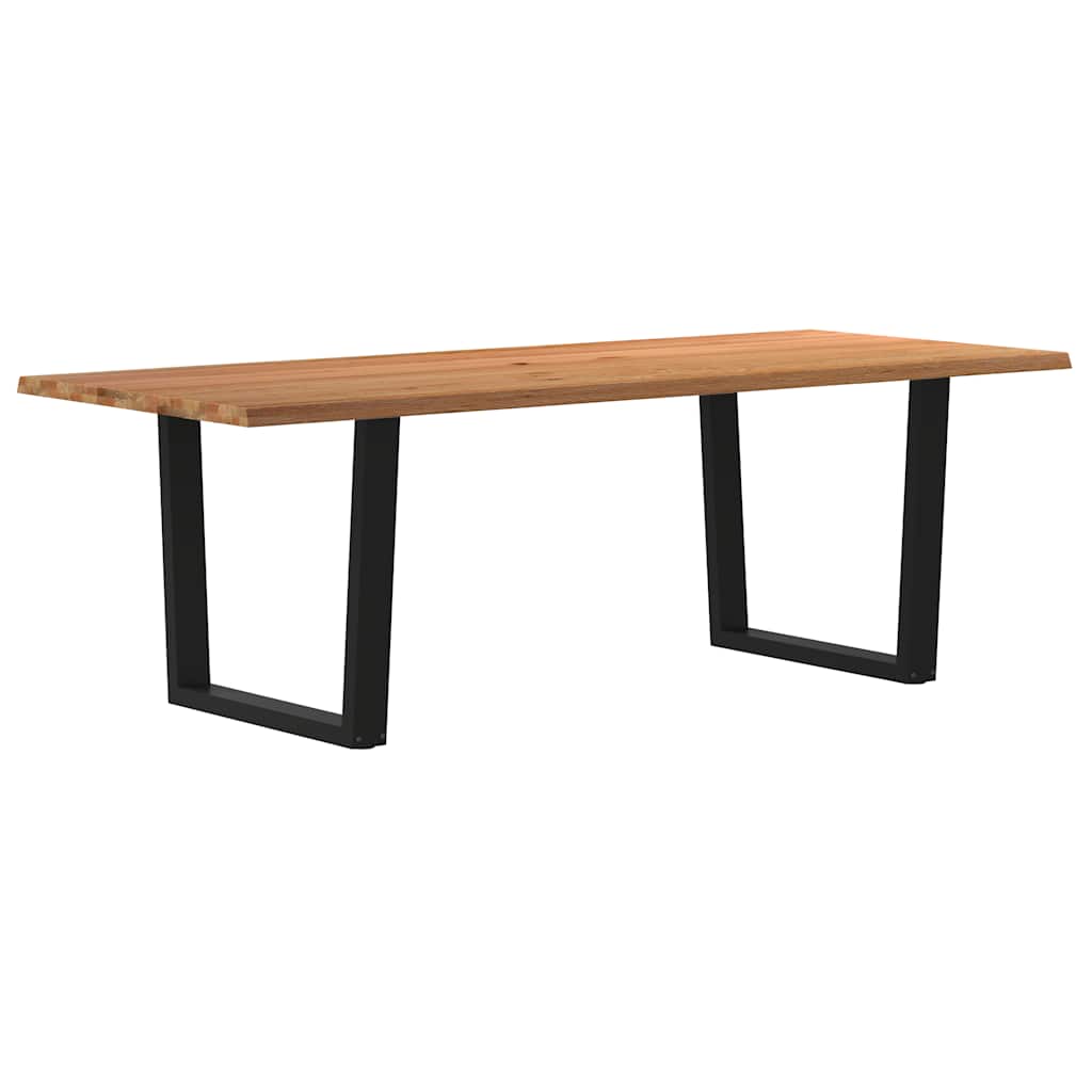 Table en Bois Massif et Acier Noir-100 cm-240 cm-1-La-Fabrique-Industrielle