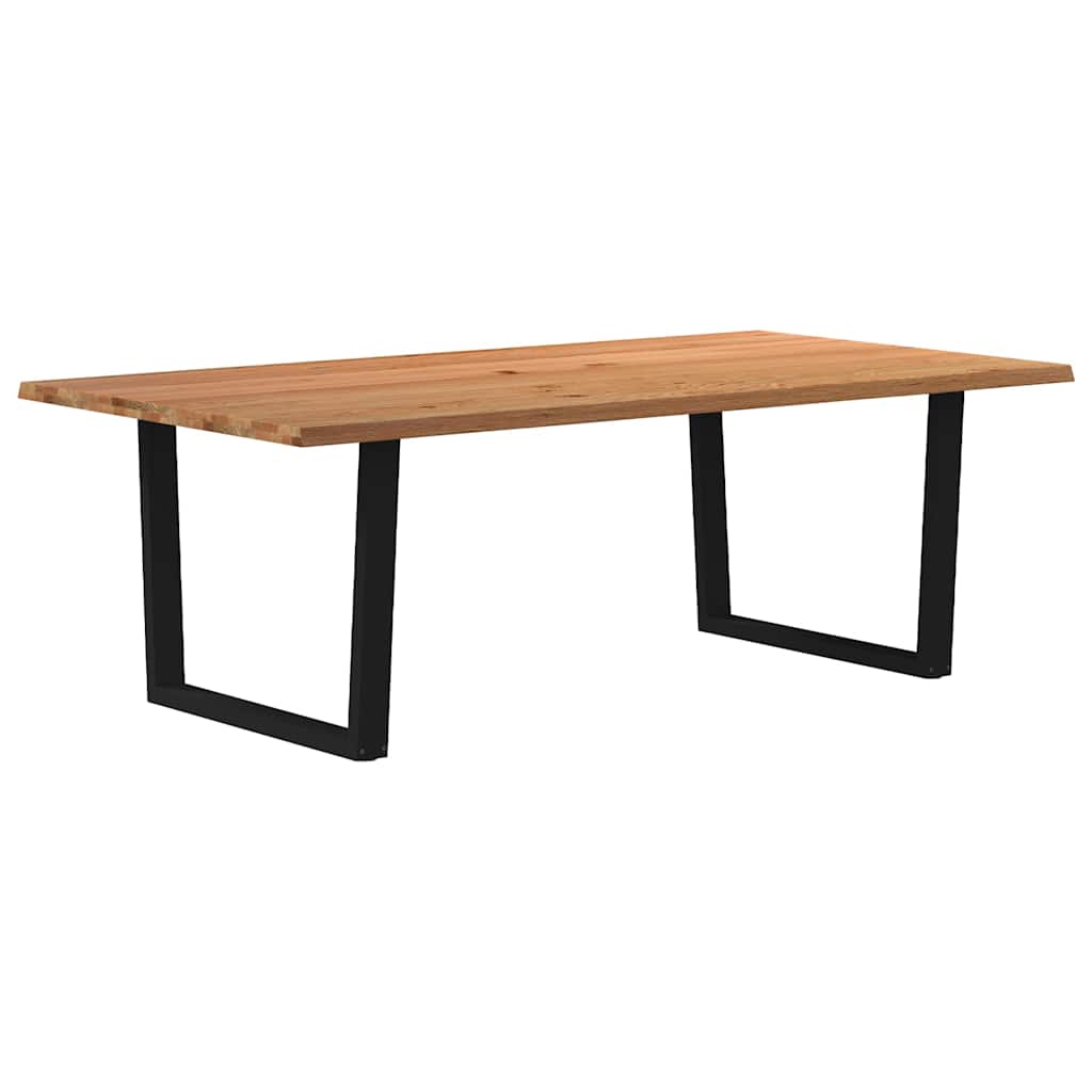Table en Bois Massif et Acier Noir-120 cm-220 cm-1-La-Fabrique-Industrielle
