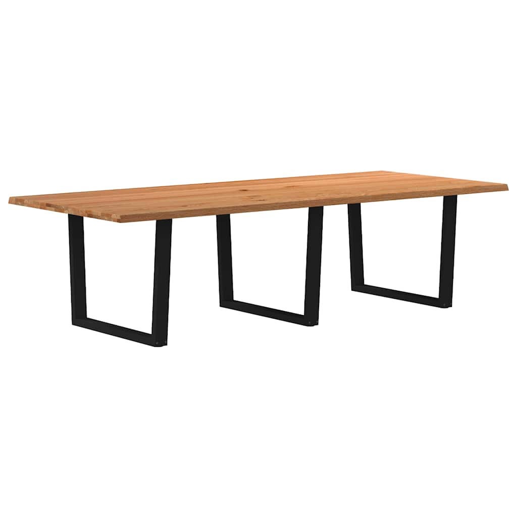 Table en Bois Massif et Acier Noir-120 cm-280 cm-1-La-Fabrique-Industrielle