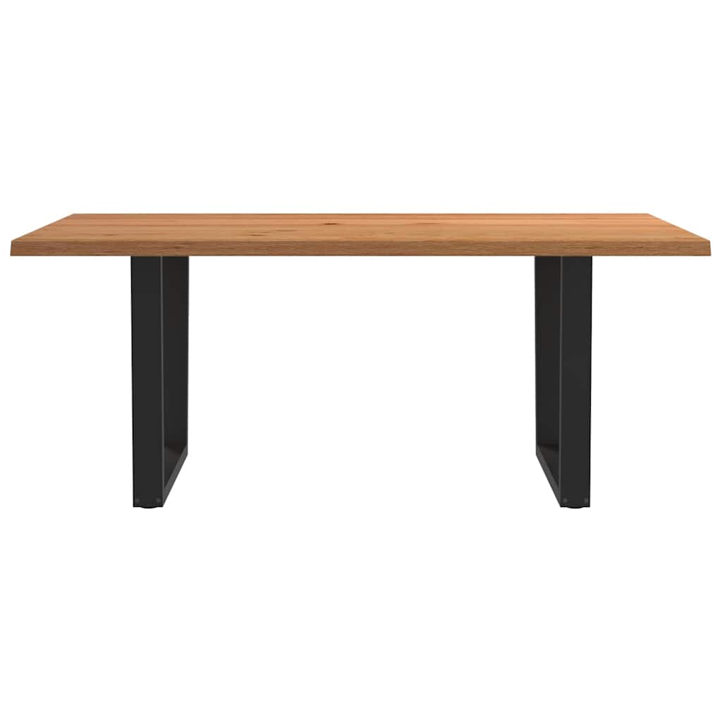 Table en Bois Massif et Acier Noir-La-Fabrique-Industrielle