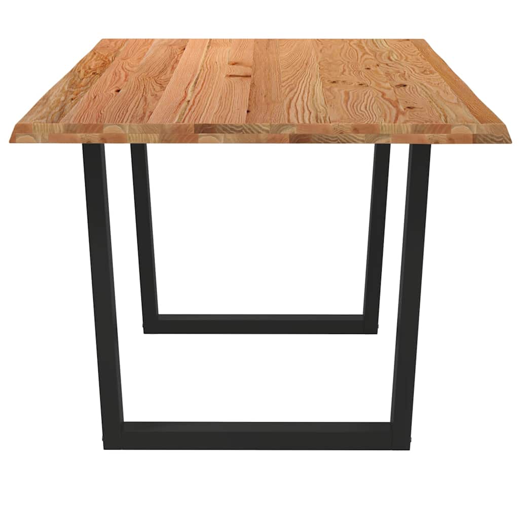 Table en Bois Massif et Acier Noir-La-Fabrique-Industrielle