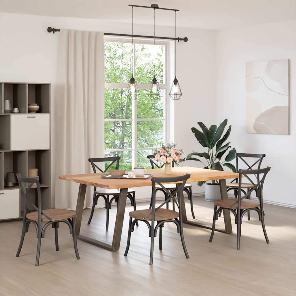 Table en Bois Naturel avec Charme Industriel-La-Fabrique-Industrielle