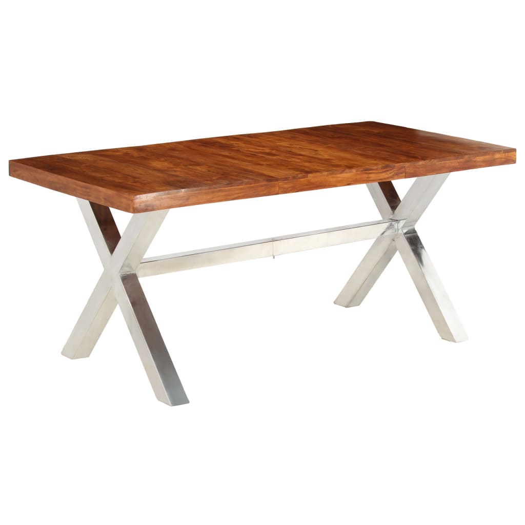 Table en Bois d'Acacia Massif et Manguier-Argent-1-La-Fabrique-Industrielle