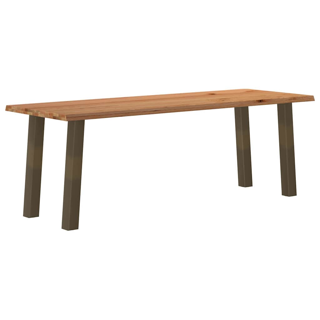 Table en Bois de Chêne Clair et Acier Naturel-80 cm-220 cm-1-La-Fabrique-Industrielle