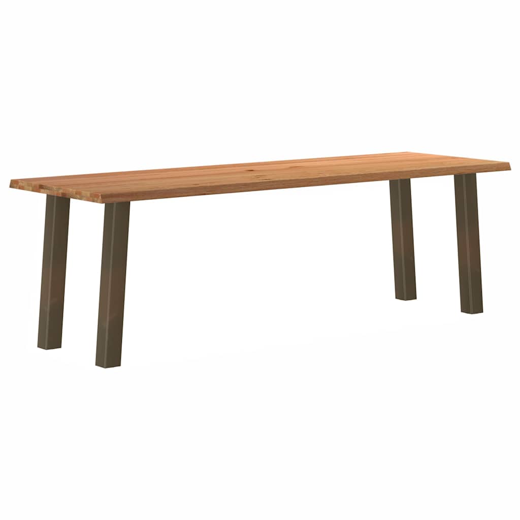 Table en Bois de Chêne Clair et Acier Naturel-80 cm-240 cm-1-La-Fabrique-Industrielle