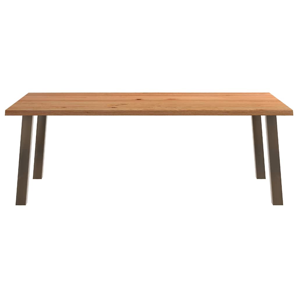 Table en Bois de Chêne Clair et Acier Naturel-La-Fabrique-Industrielle