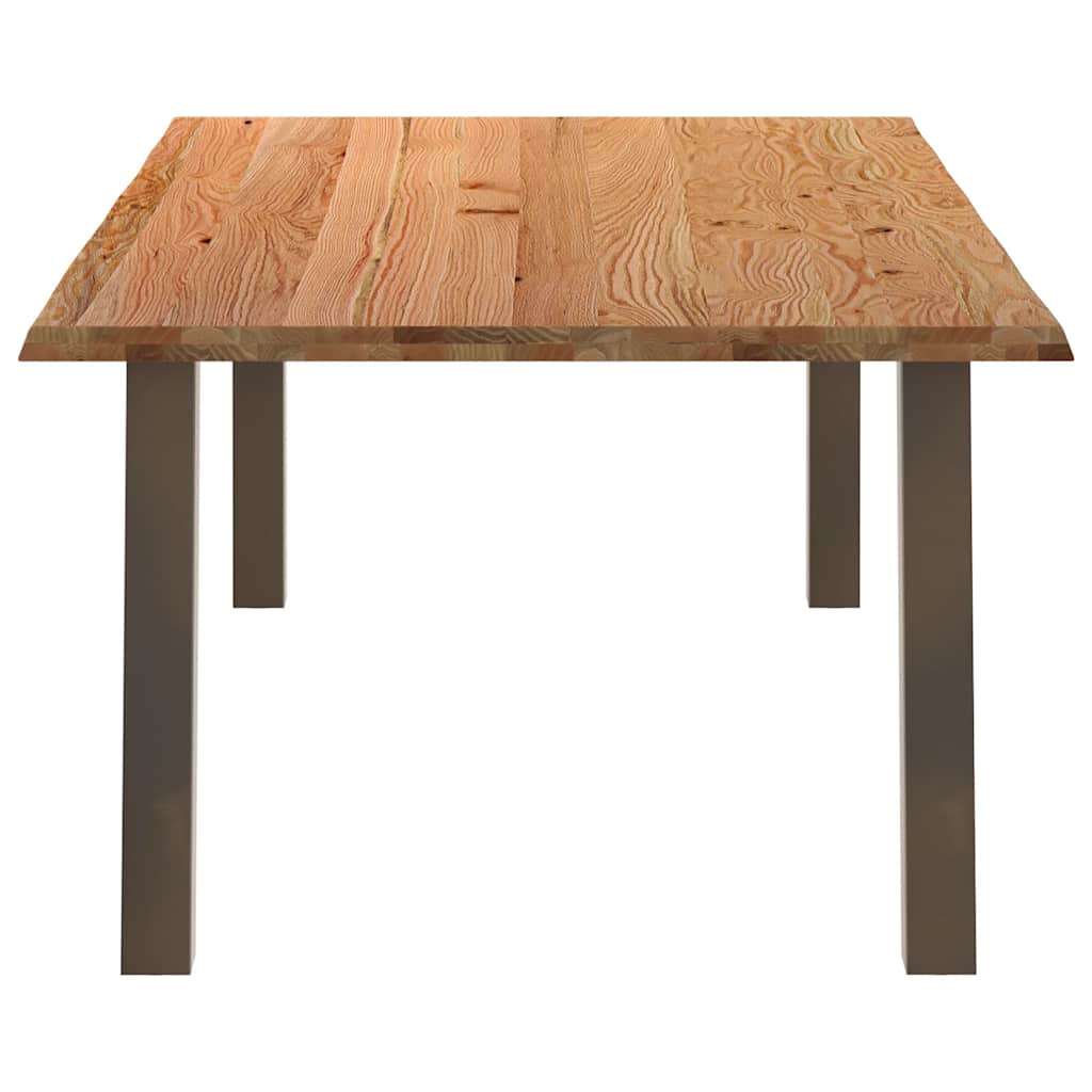 Table en Bois de Chêne Clair et Acier Naturel-La-Fabrique-Industrielle