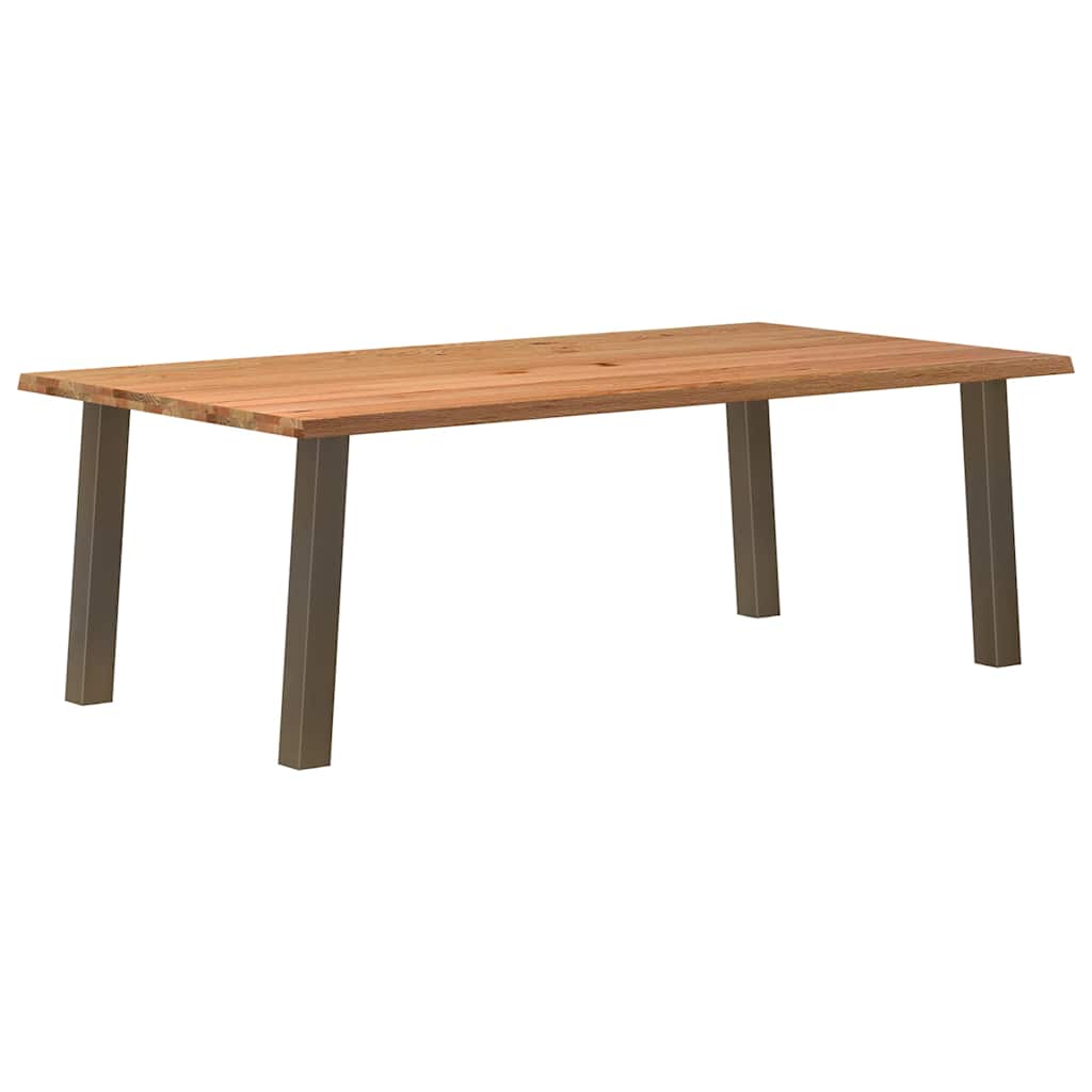 Table en Bois de Chêne Clair et Acier Naturel-La-Fabrique-Industrielle