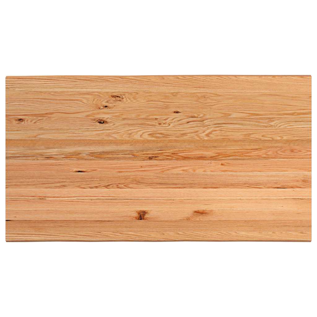 Table en Bois de Chêne Clair et Acier Naturel-La-Fabrique-Industrielle