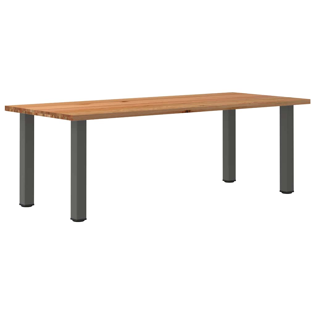 Table en Bois de Chêne Marron Clair et Anthracite-100 cm-240 cm-1-La-Fabrique-Industrielle